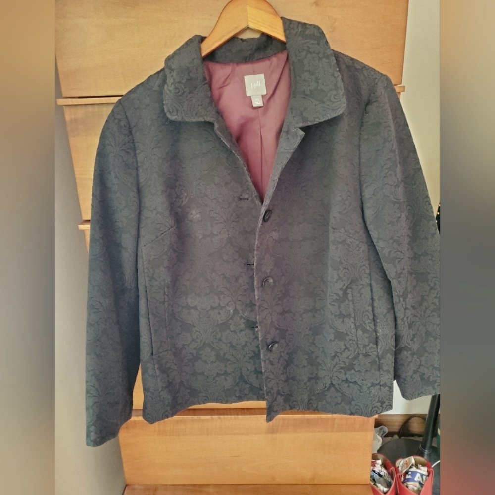 J Jill Brocade peacoat